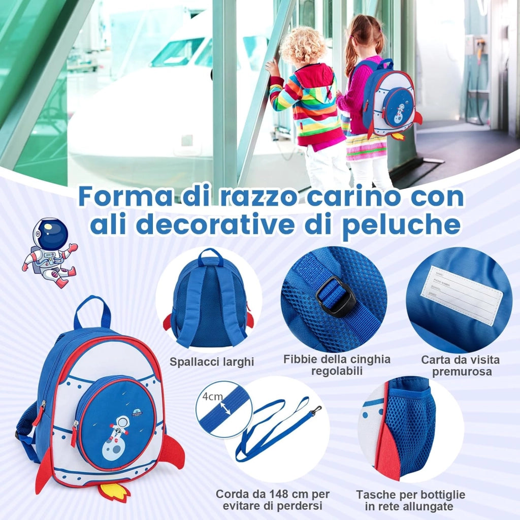 Valigia Cavalcabile per Bambini, 18" Valigia+ 12" Zaino,2 Pezzi, Trolley Bambini Bagaglio a Mano con Ruote Girevoli e Maniglia Retrattile, 2 Cingie Multiuso (Modello 4)