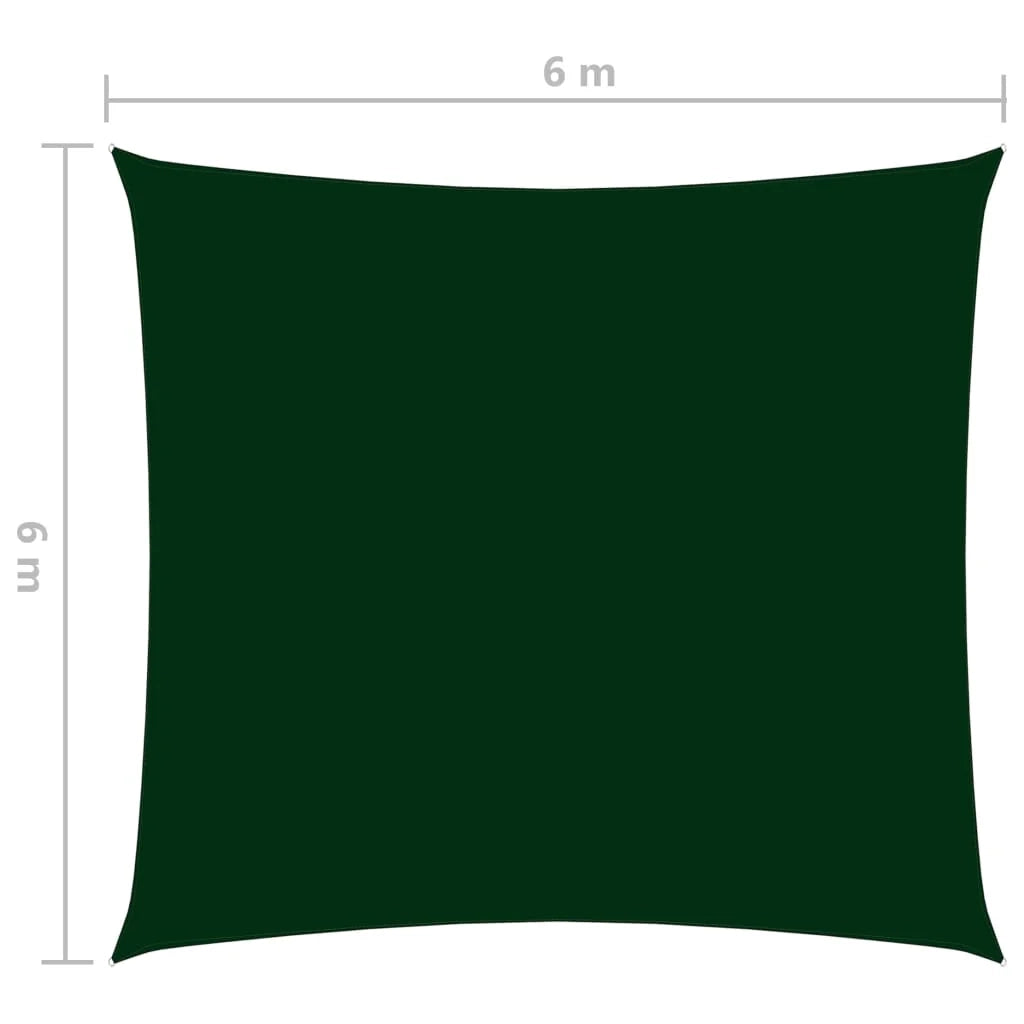 Vela parasole in tessuto oxford quadrato 6 x 6 m verde scuro 02_0009535