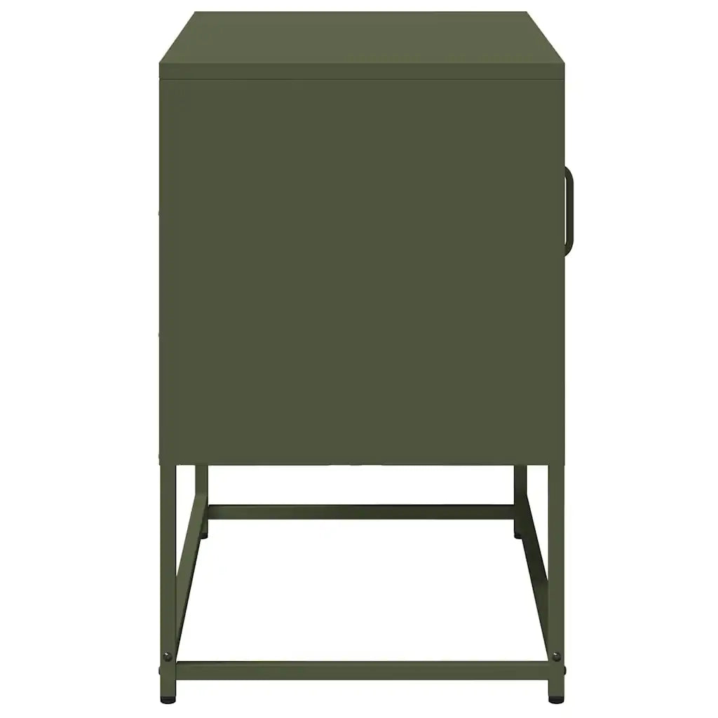 Mobile TV Verde Oliva 68x39x60,5 cm in Acciaio 853390
