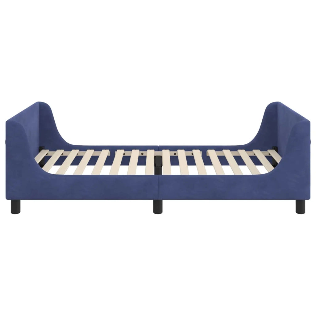 Struttura letto bambini con testata Blu Polizia 80 x 200 cm