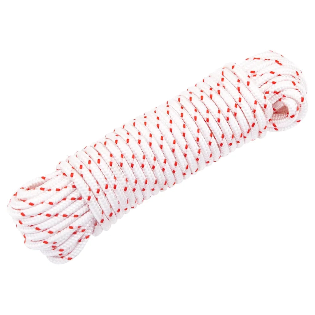 Fune di Avviamento a Strappo Bianco e Rosso Ã˜4 mm 10 m in Nylon