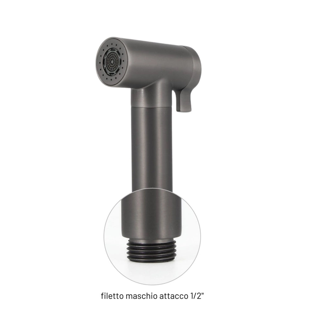 Idroscopino wc doccetta ottone portatile shutoff monogetto con leva ogomondo kit *** finitura- canna di fucile tondo,...