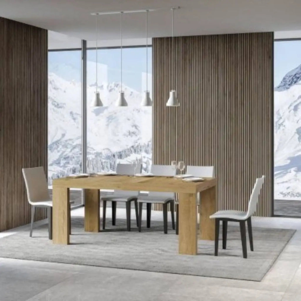 Tavolo allungabile 180/440x90 cm Roxell Premium colore quercia natura