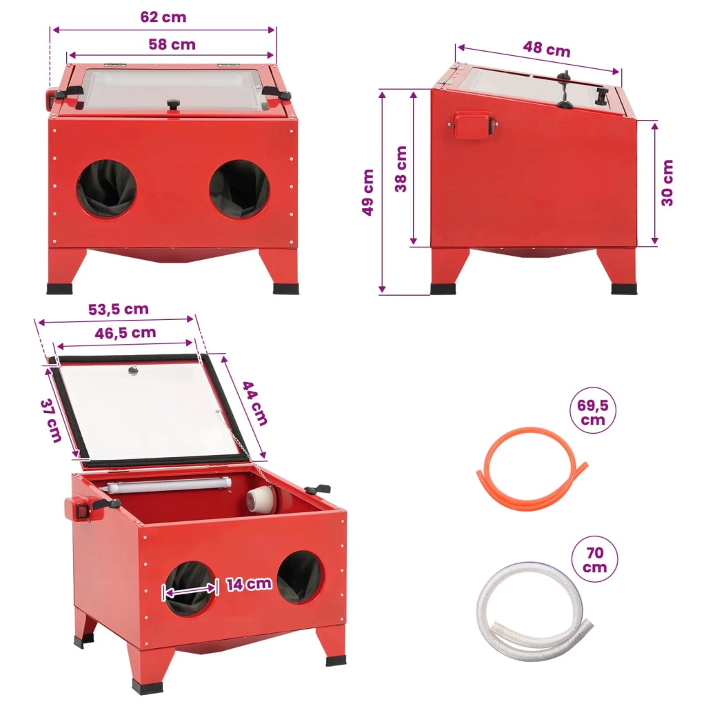 Cabina di Sabbiatura 94,8 L 125 PSI Acciaio laminato a freddo 42012444