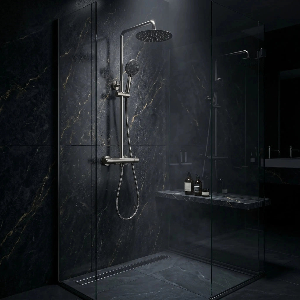 Set Doccia Da Incasso Con Termostatato Drop Titan