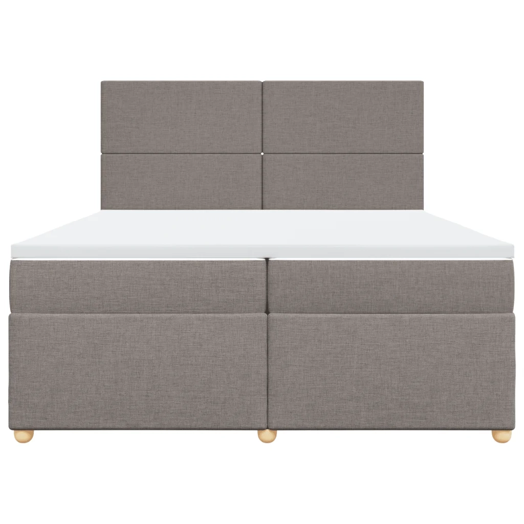 Giroletto a Molle con Materasso Tortora 200x200 cm in Tessuto 3293684