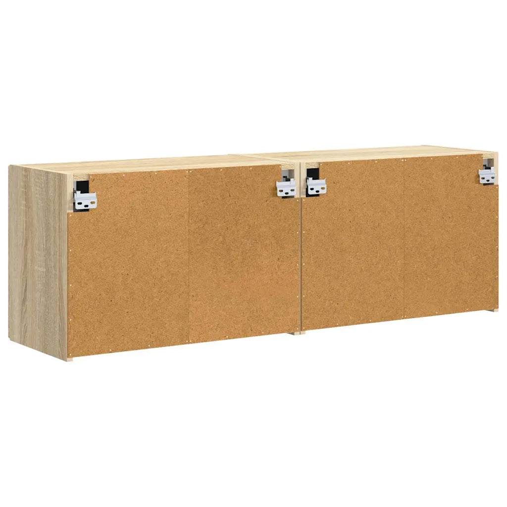 Mobile TV da parete 2 pz | Armadietto TV | Mobile Porta TV Rovere Sonoma 59,5 x 31 x 40 cm