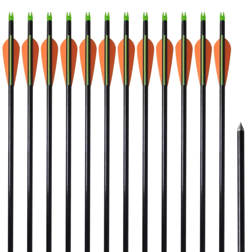 Frecce per Arco Composito Standard 12 pz 30" 0,8 cm Fibra Vetrocod mxl 97237