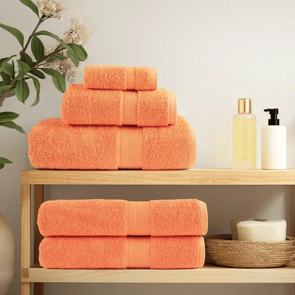 Asciugamani da bagno Premium SOLUND 2 pz Arancione 100x150 cm 600 g/m² 137383