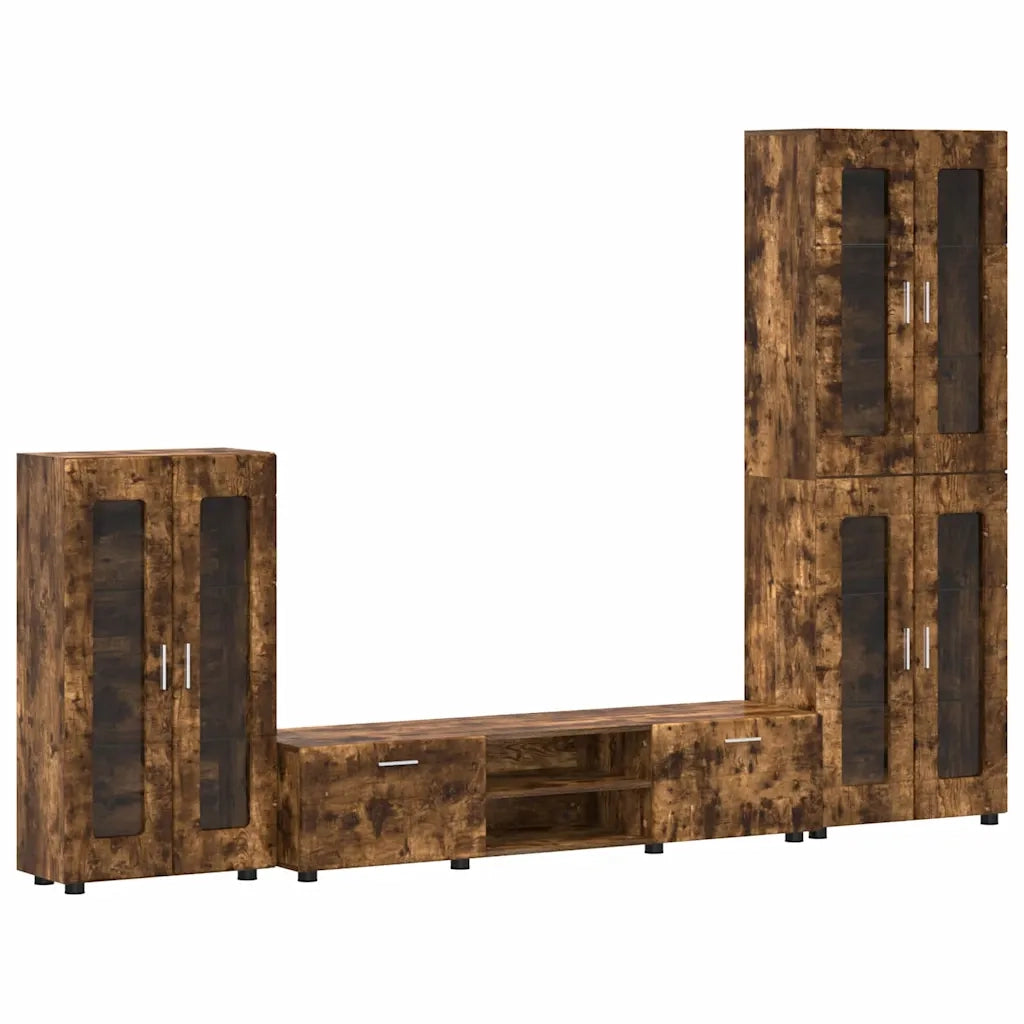 Set mobile TV FLORIN 3 pcs Rovere fumé Legno multistrato 3397959