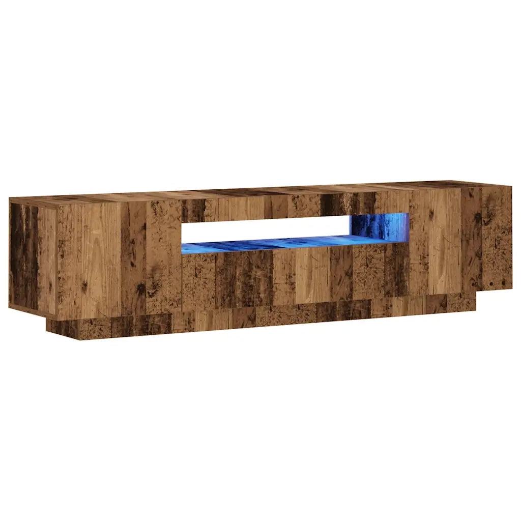 vidaXL Mobile Porta TV con LED Legno Antico 160x35x40 cm Truciolato
