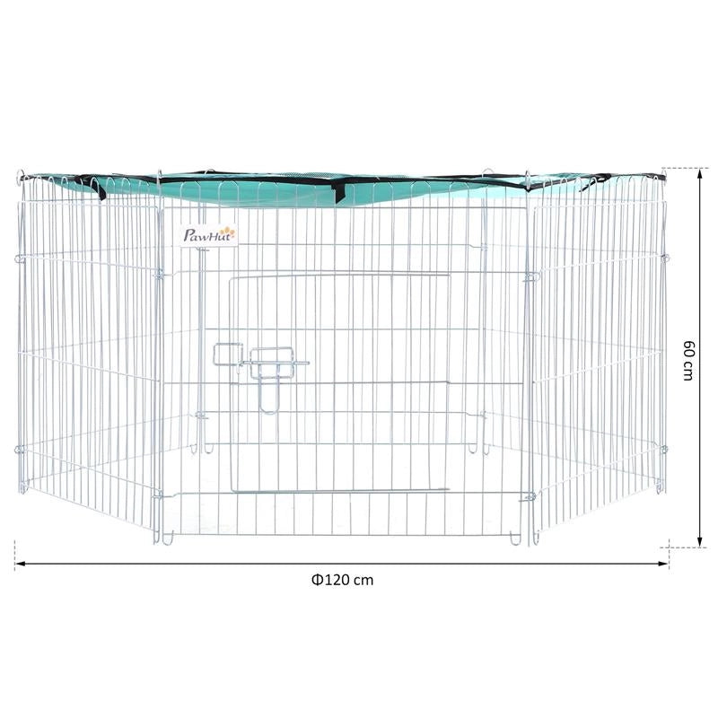 RECINTO PER ANIMALI DOMESTICI CON COPERTURA IMPERMEABILE 6 MODULI 59 X 60CM