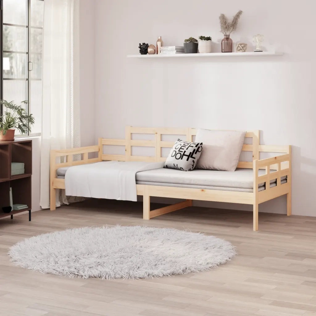 Letto singolo | Letto per adulti | Dormeuse in Legno Massello di Pino 90x190 cm