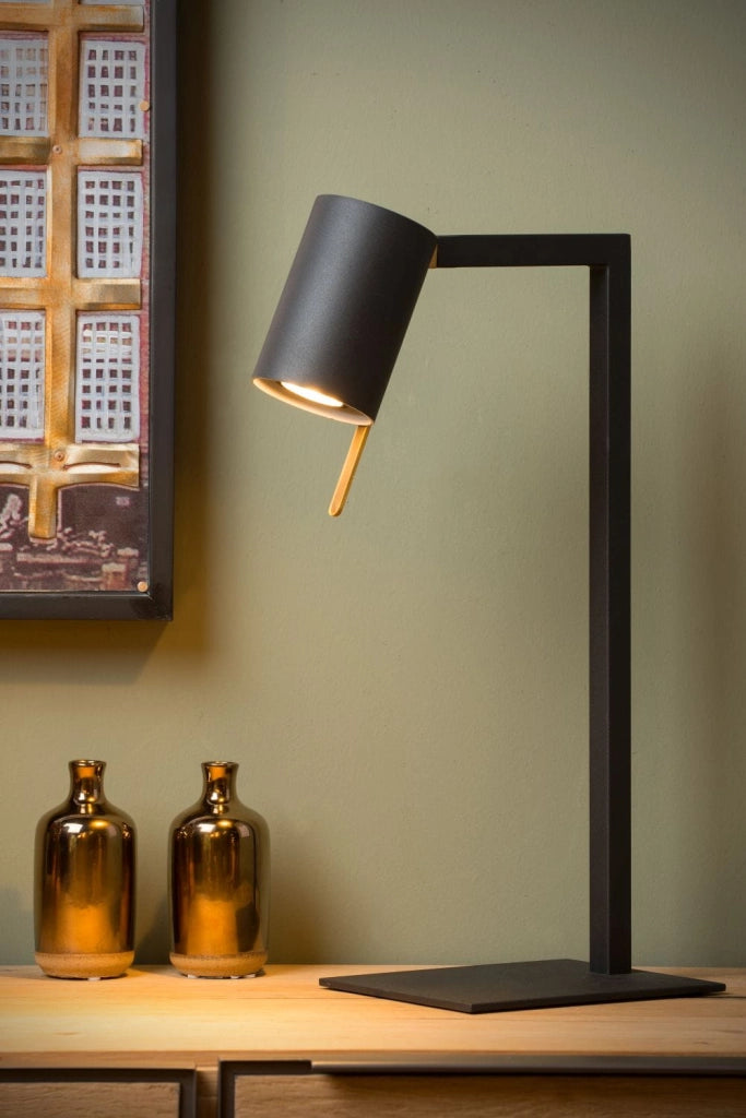 Lampada da scrivania Lucide Lesley nera GU10 35W in metallo