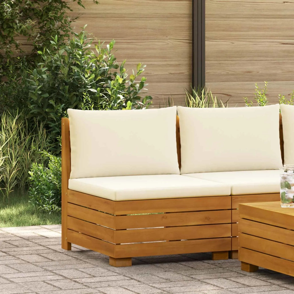 Divano Medio da Giardino Legno di Acacia Massello Marrone 42022430