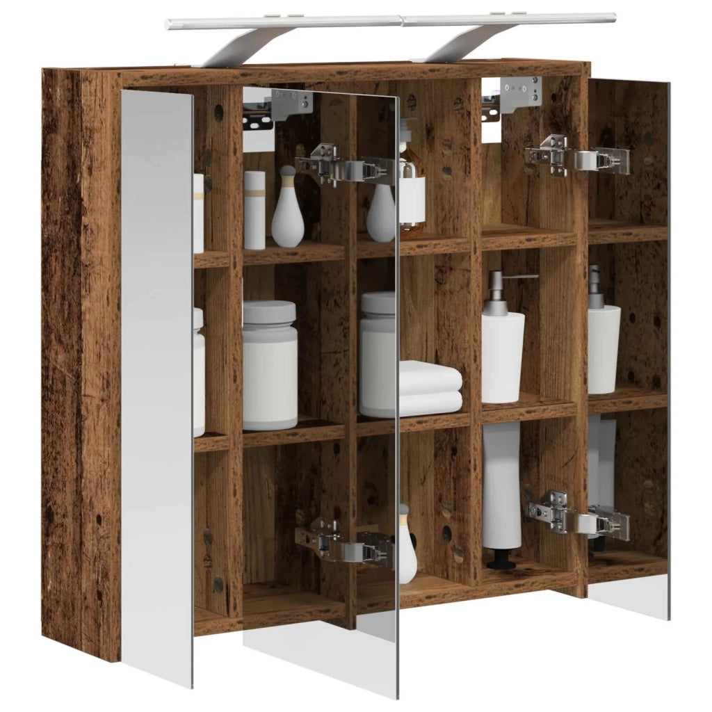 Mobiletto per specchio da bagno Legno vecchio
