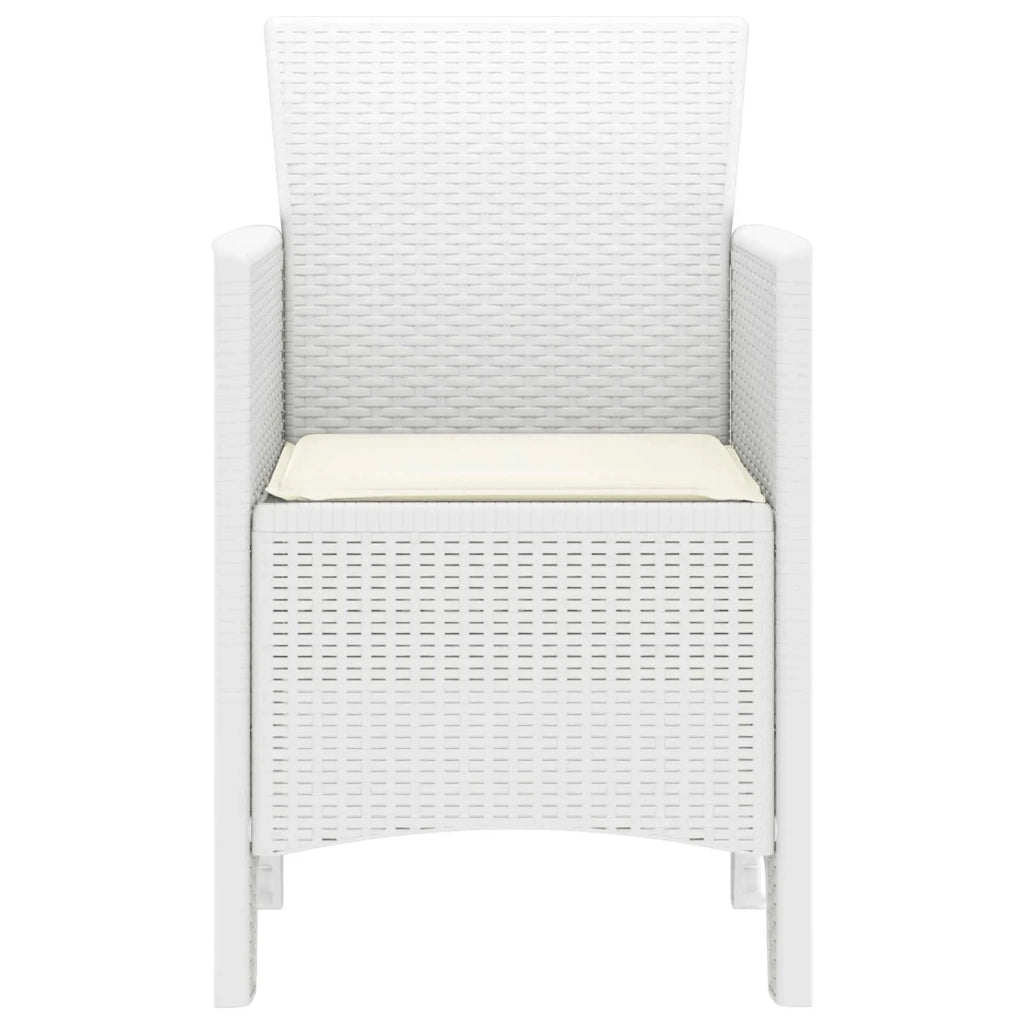 Sedia da Giardino 4 pz | Sedie da Esterno Bianco 53 x 49 x 85 cm Polipropilene