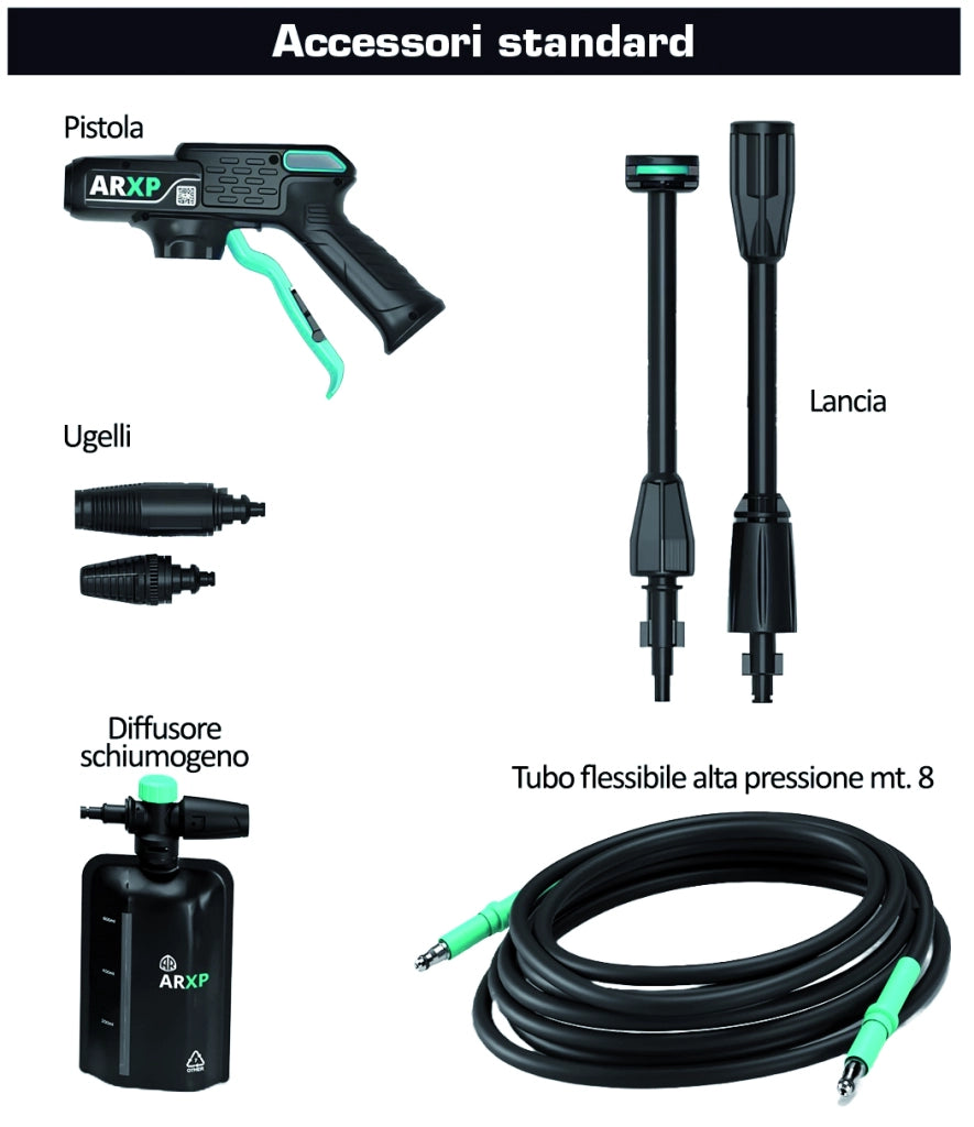 Idropulitrice ad Acqua Fredda ARXP BOX4 180DSS 2500 W Dual Speed System Compatta Salvaspazio Annovi Reverberi