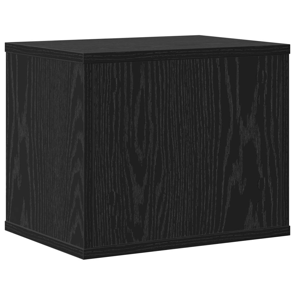 Organizzatore da Scrivania Rovere Nero 36x26x29.5 cm Legno Ingegnerizzato