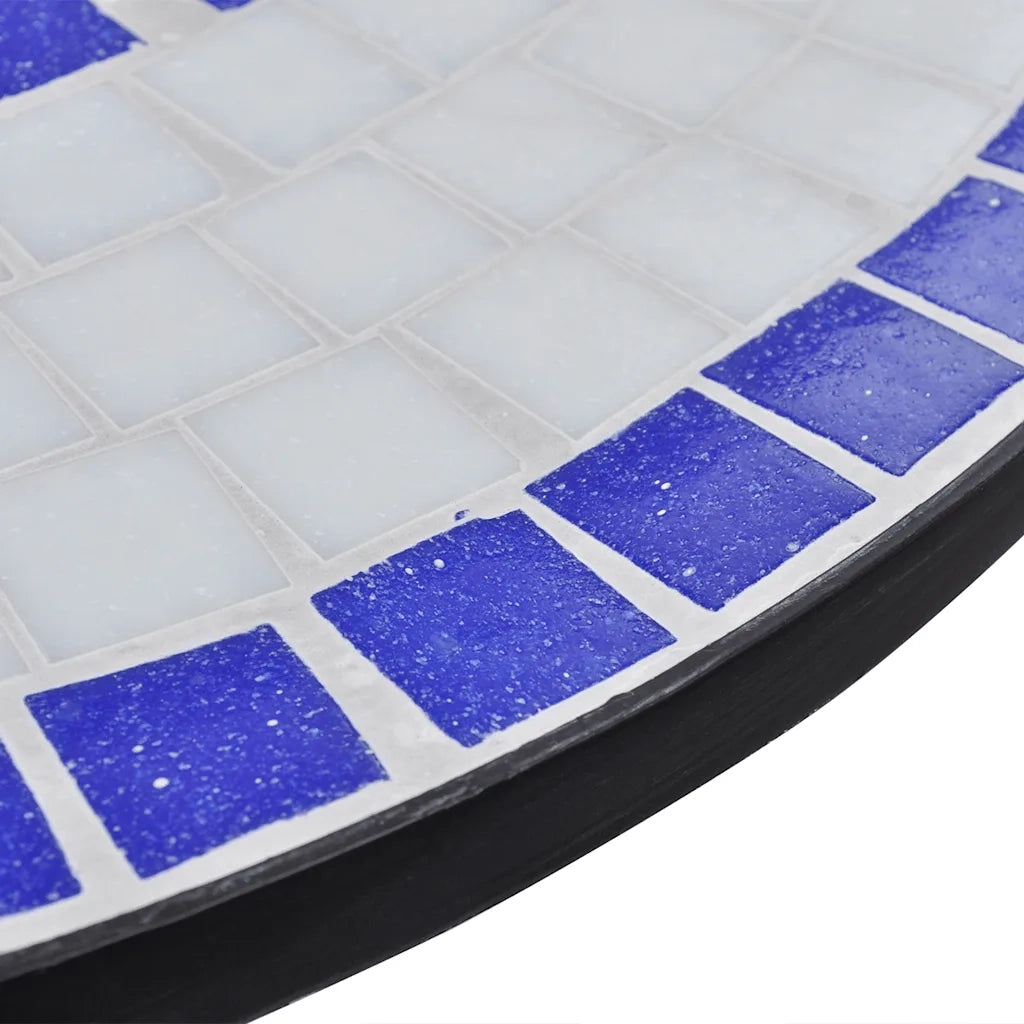 Set da Bistrot 3 pz in Piastrelle di Ceramica Blu e Bianco 271771