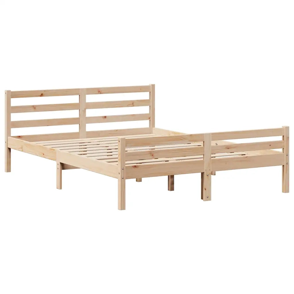 Letto Libreria senza Materasso 140x200 cm in Legno di Pino 3322203