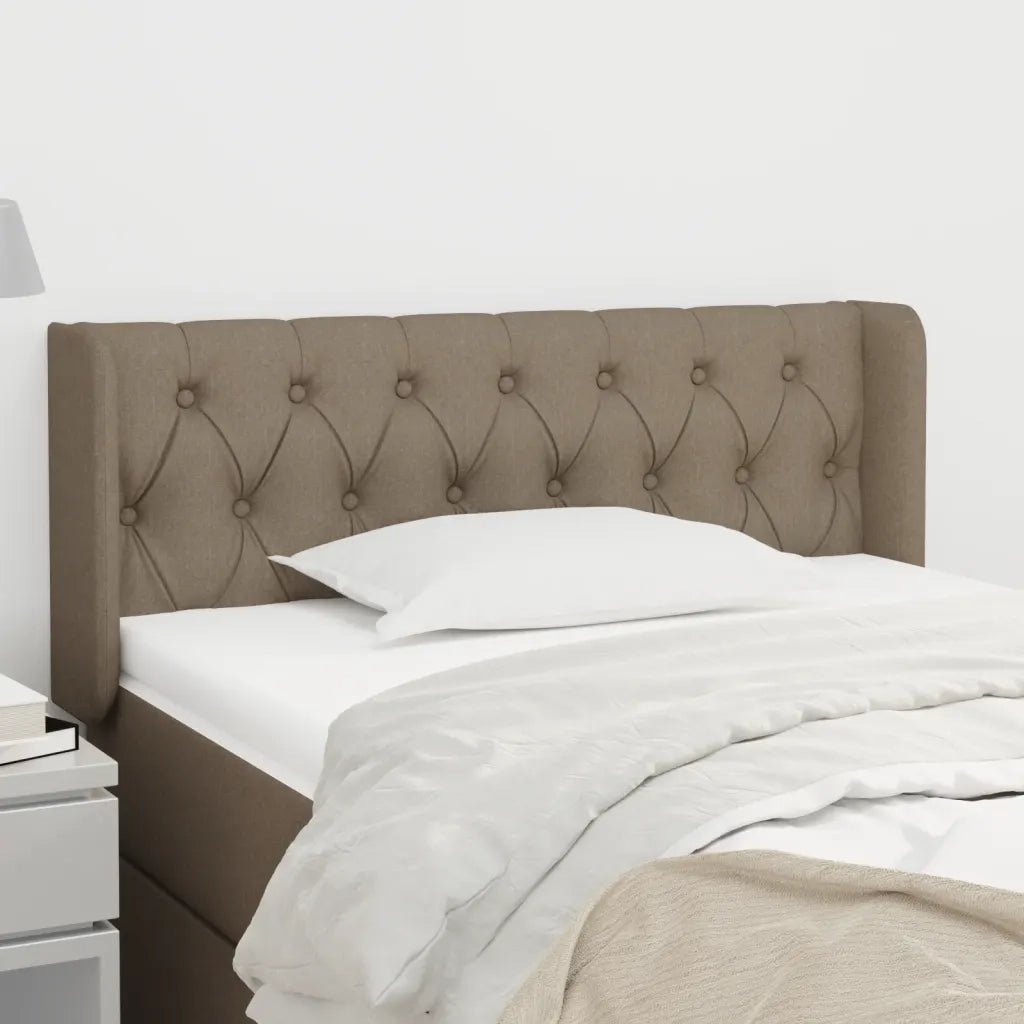 Testiera ad Orecchio-Testata con Orecchie Tortora 103x16x78/88 cm in Tessuto 399103