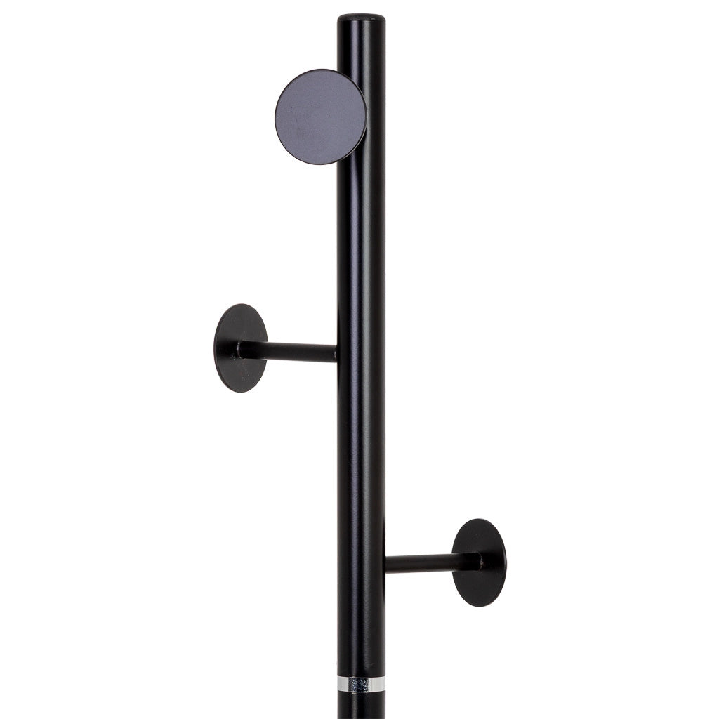 Perchero de metal negro con 5 ganchos D36x178h cm