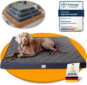 Letto per cani [Impermeabile] - Il nuovo letto preferito del tuo amico peloso, cuscino antiscivolo per cani, lettino per cani, lettino per cani, copertura lavabile | Cani di piccola a grande taglia | 130x120x9 cm