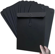 Pacco di 10 borse per documenti A4, borse per documenti in cartone, cartellini, buste trasparenti, organizzatore con chiusura, cartellino per documenti, organizzatore per carta, cartellino per presentazioni per ufficio, scuola e casa.