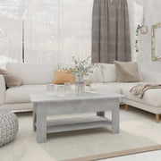 Tavolino da Salotto-Tavolino da soggiorno-Tavolo Grigio Cemento 102x55x42 cm in Truciolato