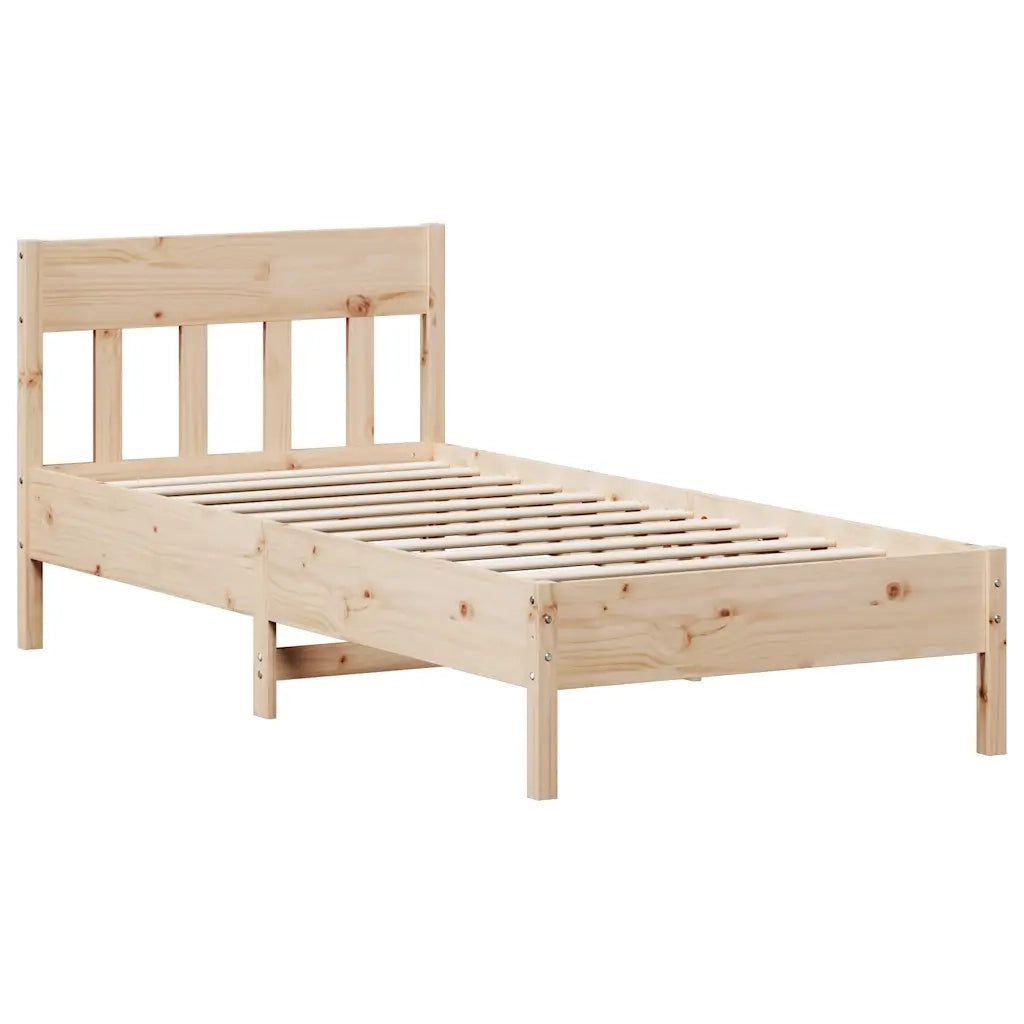 Letto senza Materasso 90x190 cm in Legno Massello di Pino 3301887