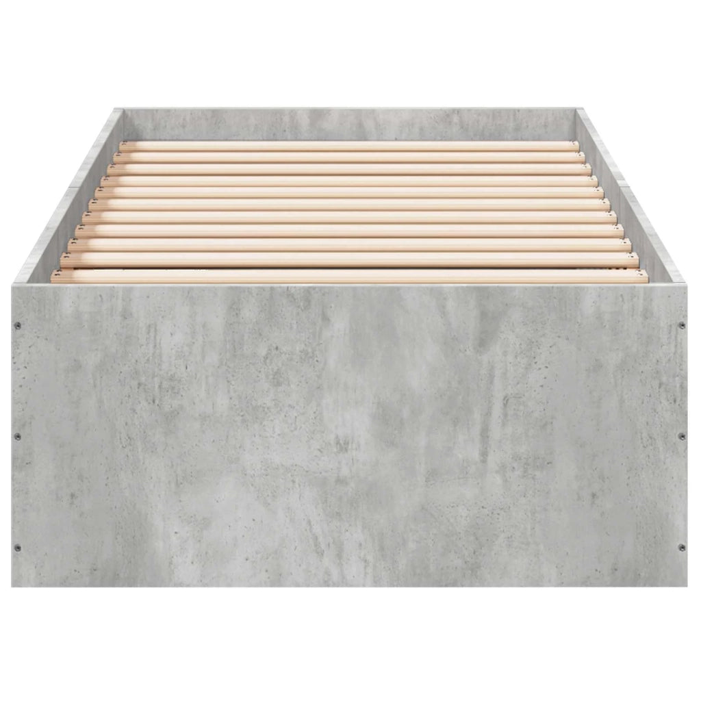 Struttura letto a pavimento Grigio Cemento 80 x 200 cm 3429546