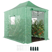 Serra da giardino pieghevole 200x300x270 cm con tetto a capanna ¨C zephmum ¨C verde