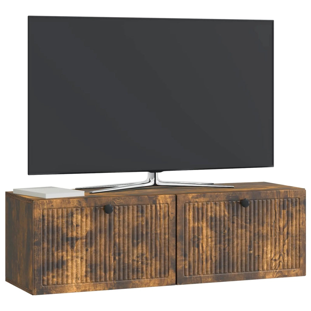 Mobile Porta TV da Muro Rovere Fumo 98 x 31 x 30 cm