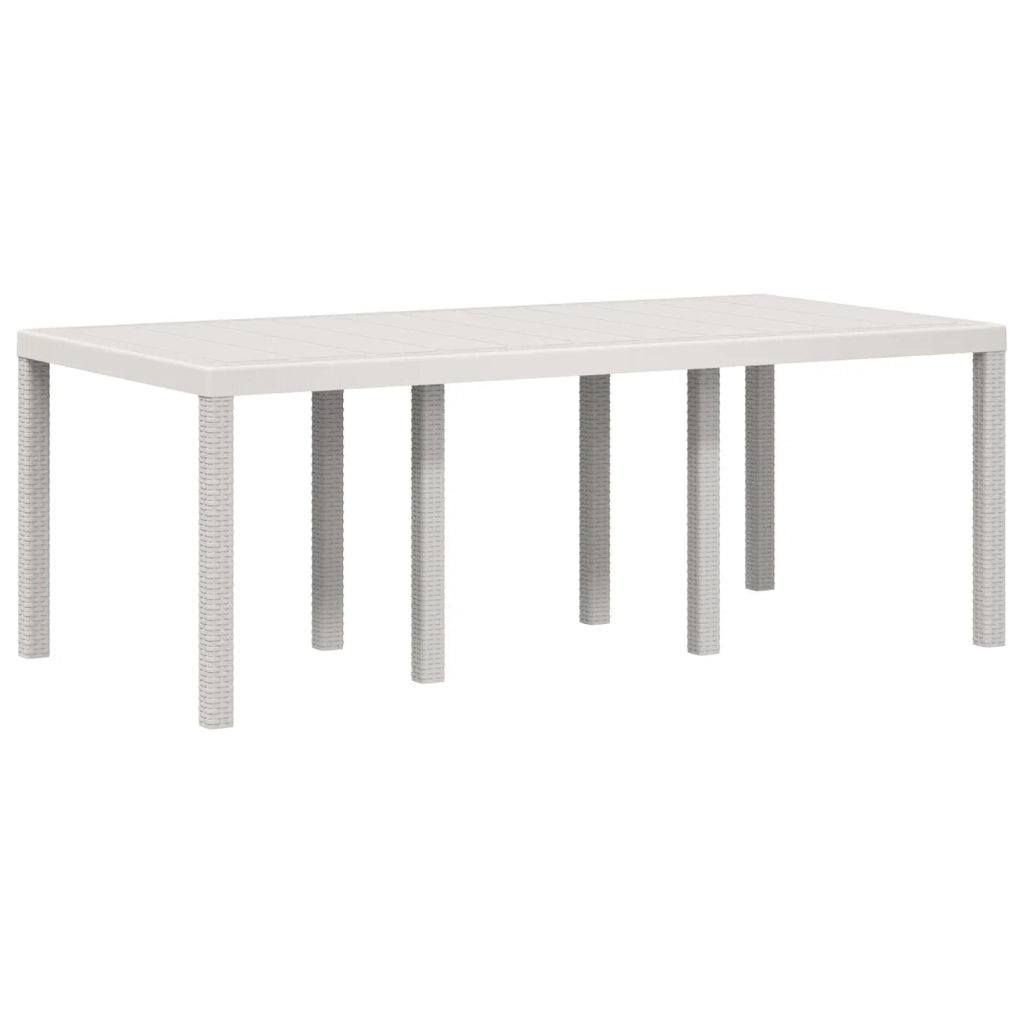 Set da Pranzo per Giardino 9 pz Bianco e Tortora PP 3430161