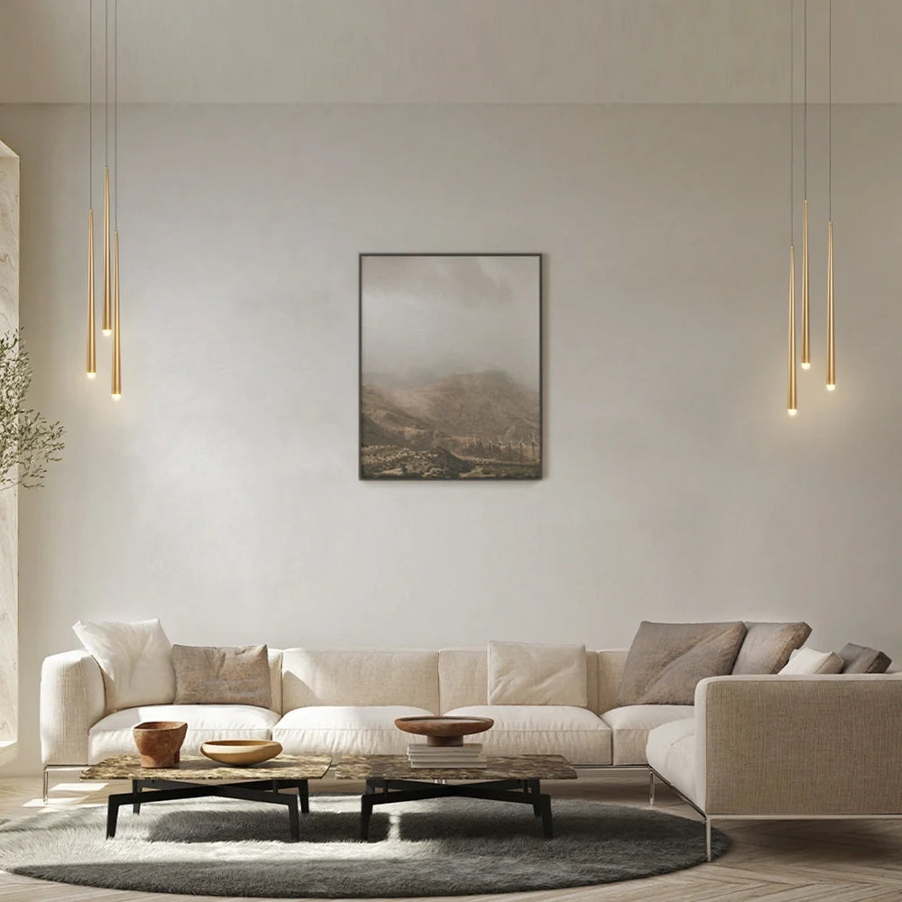 Maytoni Lampadario moderno Cascade 1 luce LED integrato nero alluminio