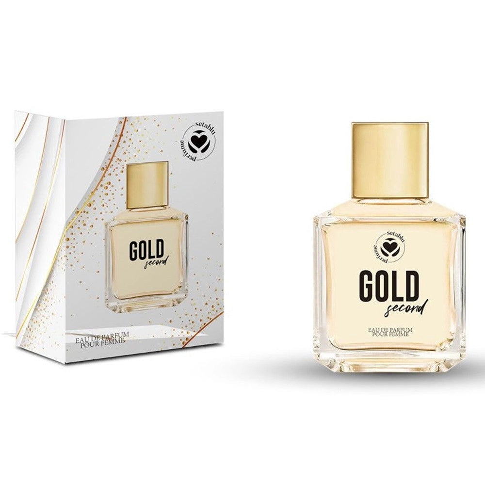Trade Shop - Profumo Corpo Eau De Parfum Da Donna Gold Second Da 100ml Fragranza Floreale Fruttata -