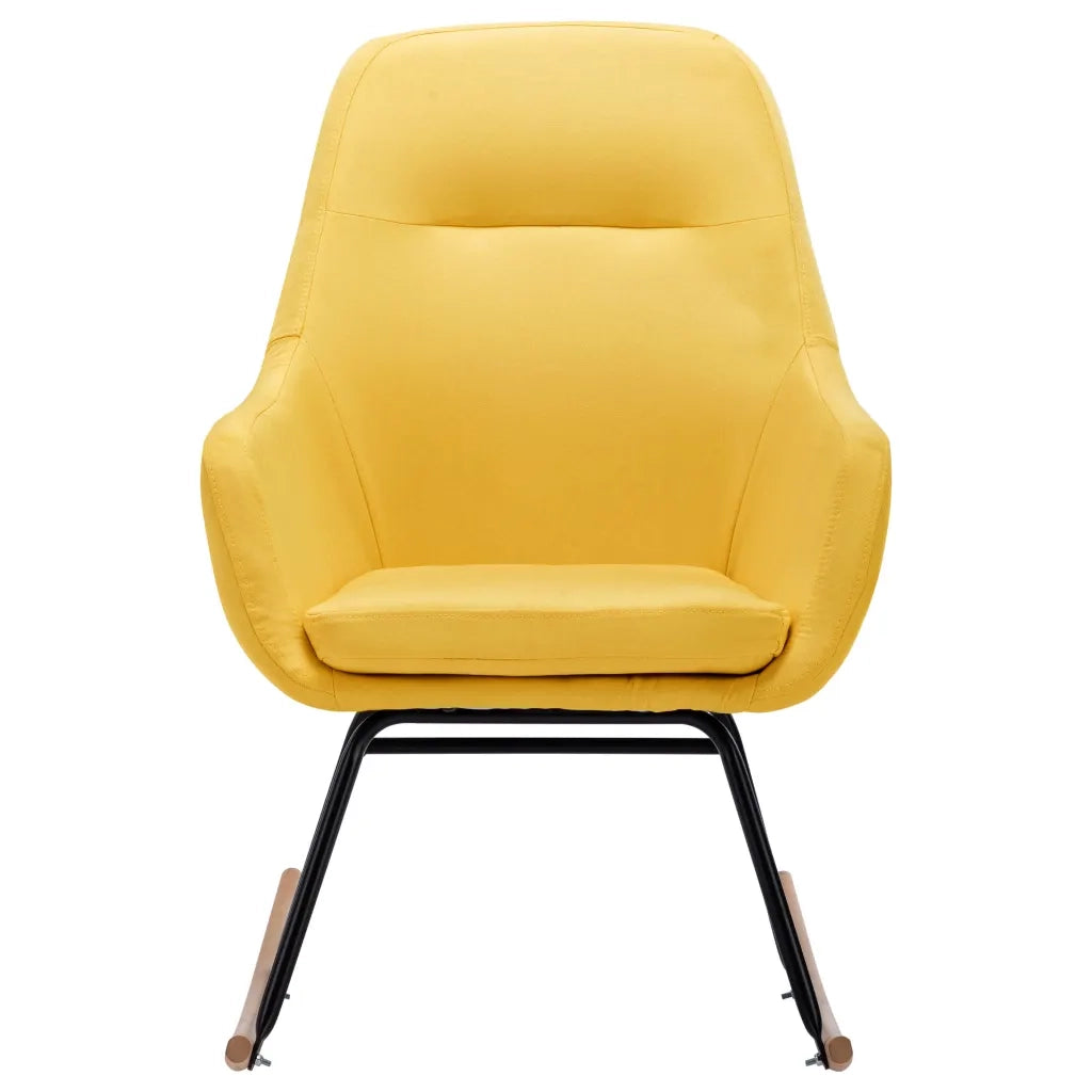 Sedia a Dondolo Giallo Senape in Tessuto cod mxl 33827