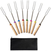 Set di 8 stecchi da griglia - Viti da griglia - 32 pollici viti da griglia telescopiche con borsa portatile - Spiedini telescopici in acciaio inossidabile - Per barbecue esterno