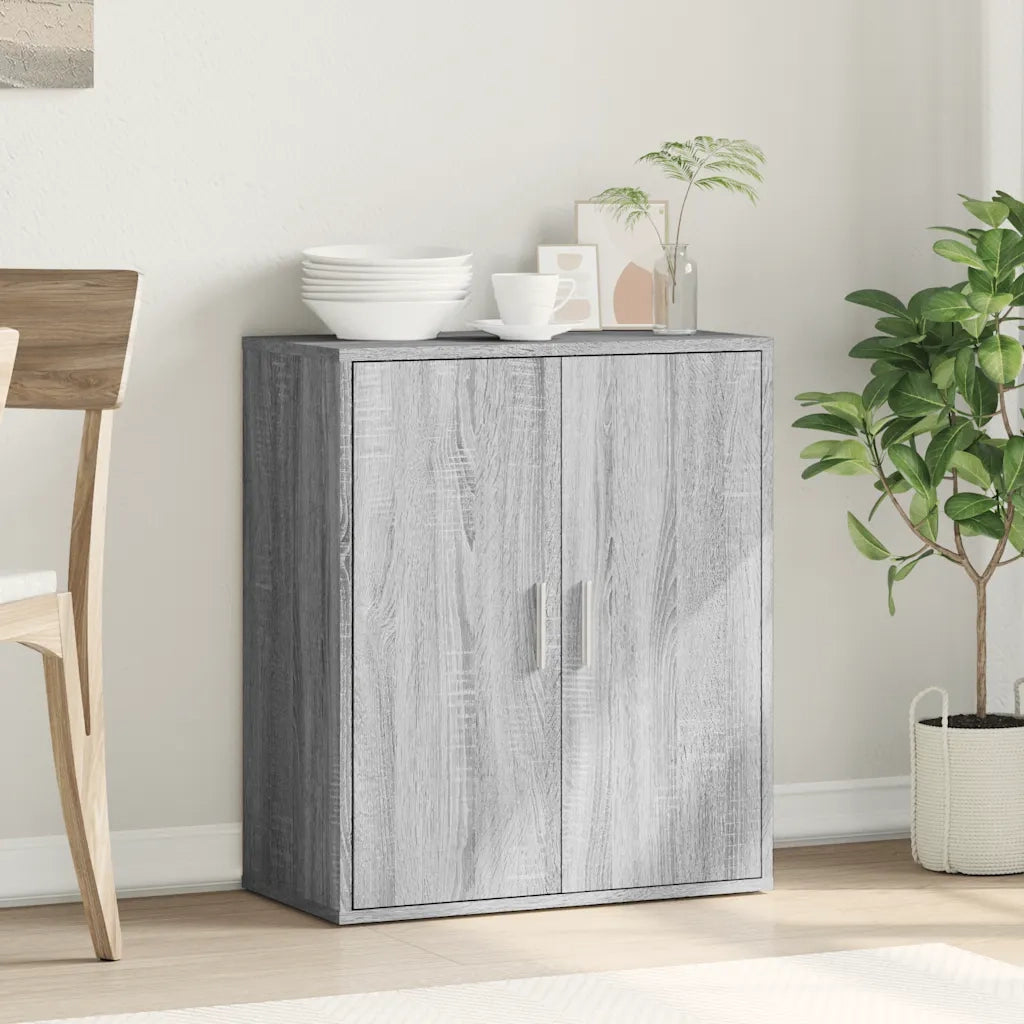 Credenza-Buffet-Armadio da cucina Grigio Sonoma 79x38x80 cm in Legno Multistrato 488355