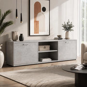 TV Cabinet Concrete Grey 120x34x37 Cm Wood-based Material