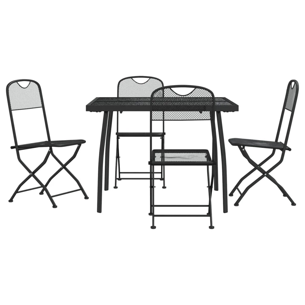 Set da Pranzo da Giardino 5pz Antracite in Rete Metallica 3211811