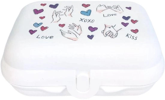Borsa per pranzo Twin con due contenitori in acciaio inossidabile, da 2 litri, per bambini, bianca