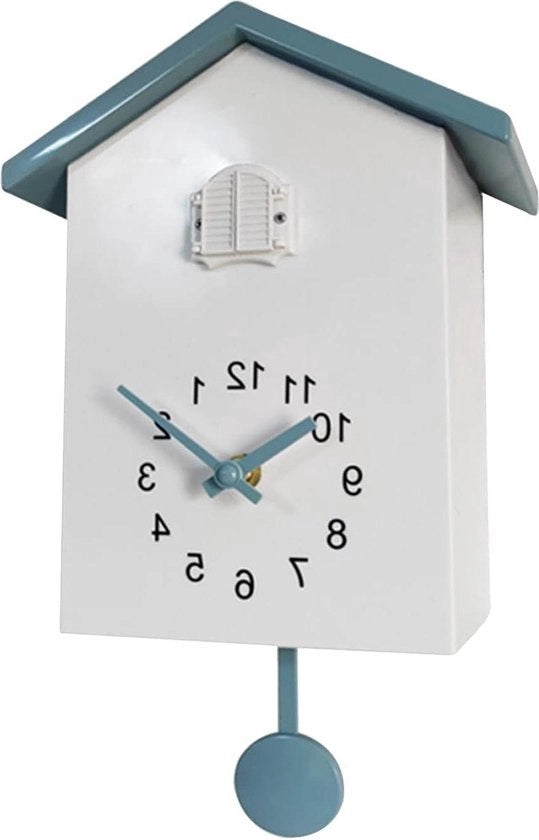 Cronometro moderno in legno nero con funzione di sonno - orologio da parete con suono di uccelli - bianco (superiore grigio)