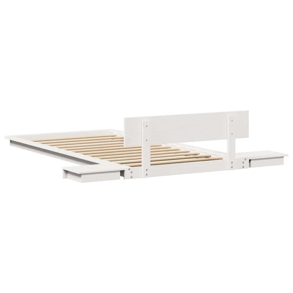 Struttura del letto con testiera Bianco 100 x 200 cm legno