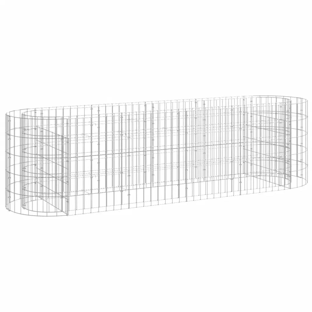 Gabbione con Letto Rialzato in Acciaio Zincato 190x50x50 cm 152025