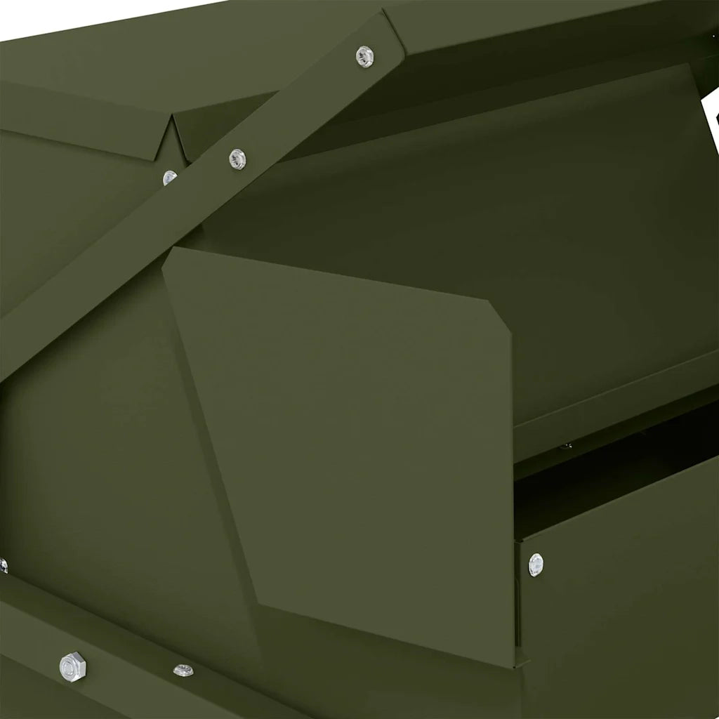 Mangiatore a Pedale per Pollo Verde oliva 50 x 40 x 29 cm 874700