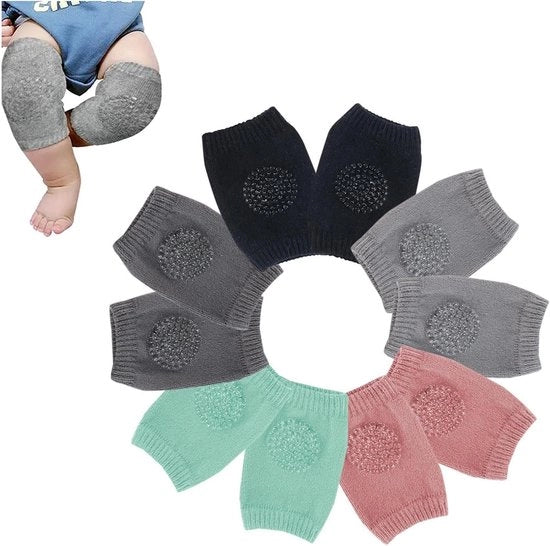 Knee Protectors Antislip 5 Pair Unisex Adjustable Elastic Leg Warmers Multicolor - One Size
