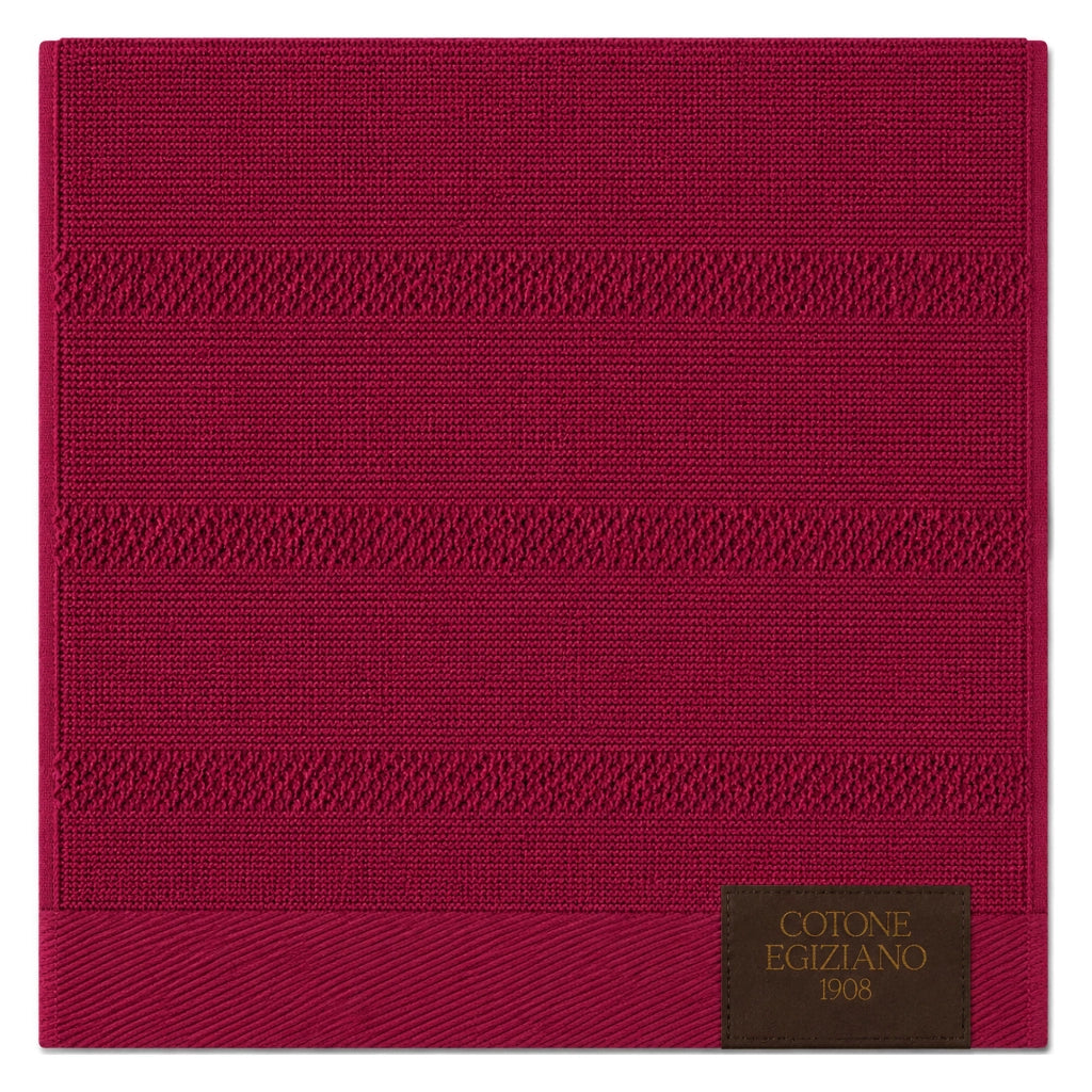 Rovarero, Telo Bagno Sfumatura Colore Struttura Ciliegia, Rosso Ciliegia