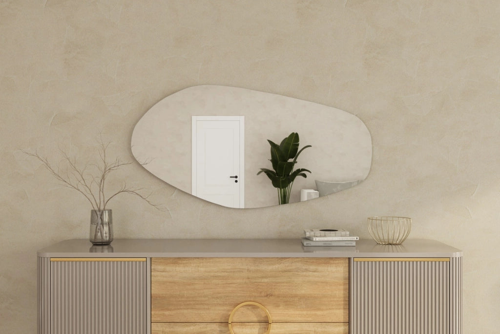 Specchio in legno "Bella" - 60 x 120 cm - Nero